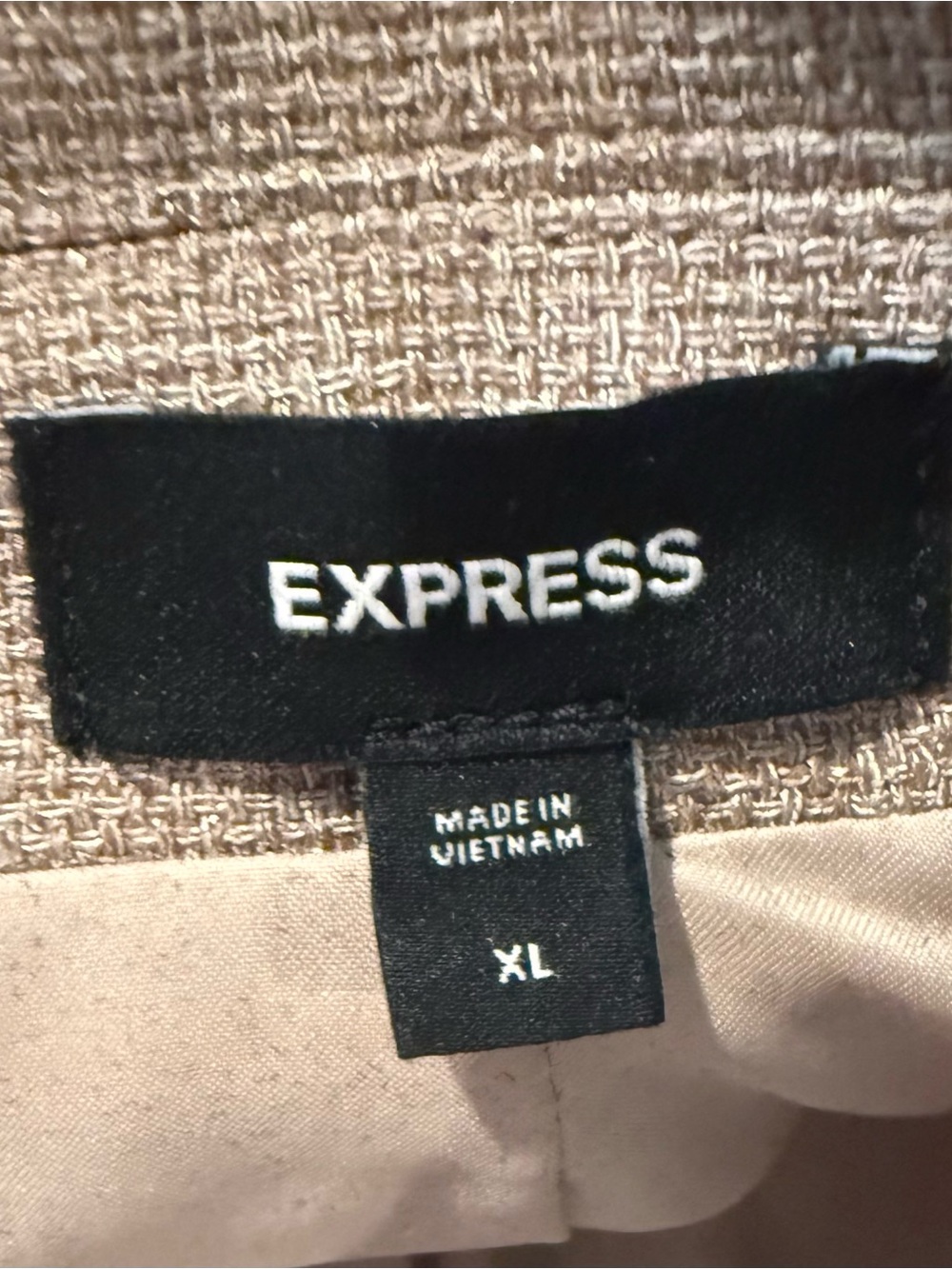 Express Beige Single-Button Blazer - Picture 2 of 5